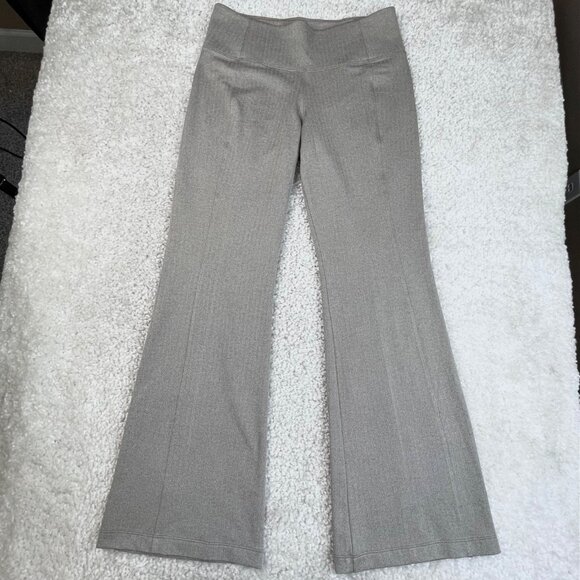 Athleta Delancey Herringbone Flare Pants Buff Grey - Picture 2 of 10